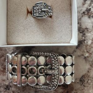 Fun Belt Buckle Ring And Bracelet Set